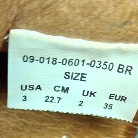 Roper Performance Faux Ostrich Leather Brown Slip-on Shoes Youth Kids Size 3 - Picture 15 of 16